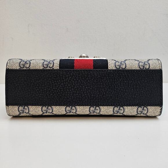 Gucci GG Supreme Web Small Padlock Shoulder Bag Navy - Picture 6 of 8